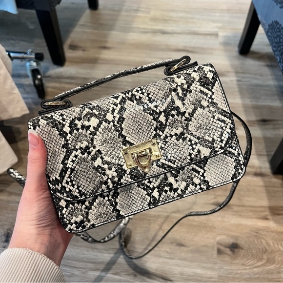 Madison West Faux Snakeskin Crossbody Bag - Picture 2 of 6